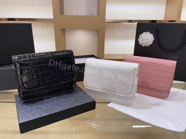 

new shopping bag 2023 cross-body single shoulder bag fashion handbag tofu bag crocodile print girl spice girl hidden buckle small square bag
