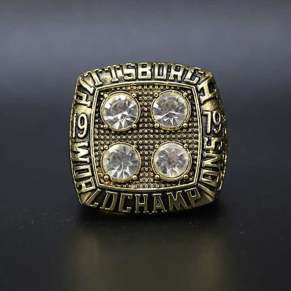 

1979 pittsburgh steelman super bowl champion ring steel film ring, Silver