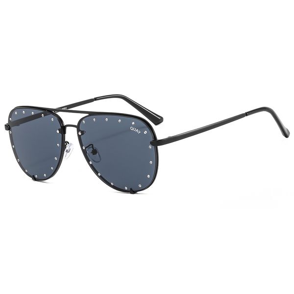 

sunglasses quay women brand designer mirror pilot high key uv400 women's eyewear ladies shades femalesunglasses, White;black