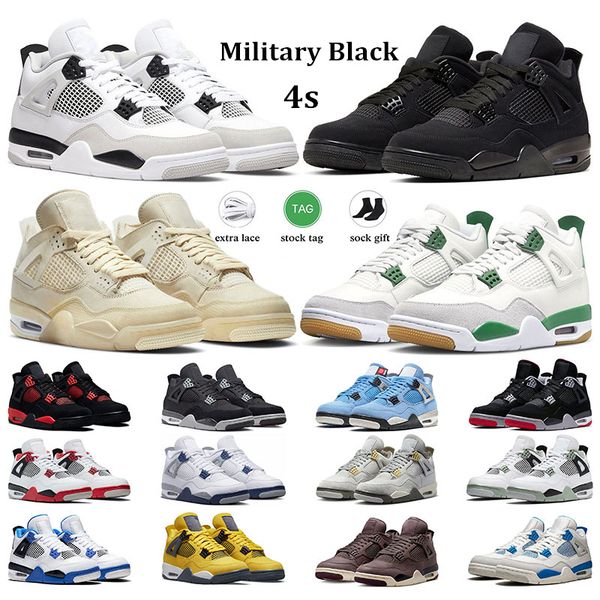 

og men basketball shoes 4 4s women soprts sneakers military black cat white oreo canvas pine green university blue midnight navy mens traine