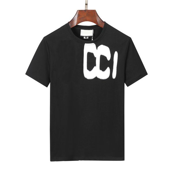 

mens designer t shirt letter print tees men women short sleeve hip hop style t-shirts tees, White;black