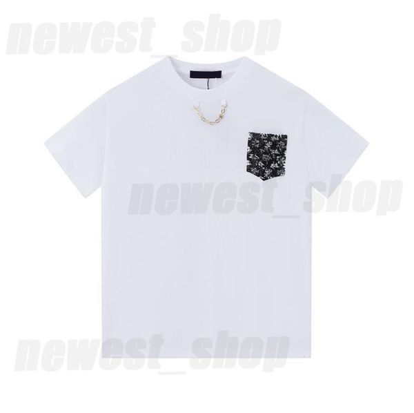 

2023 men's plus tees & polos designer tee t shirt mens chest letter print t shirts short sleeve cotton chain printing plus size street, Black;brown