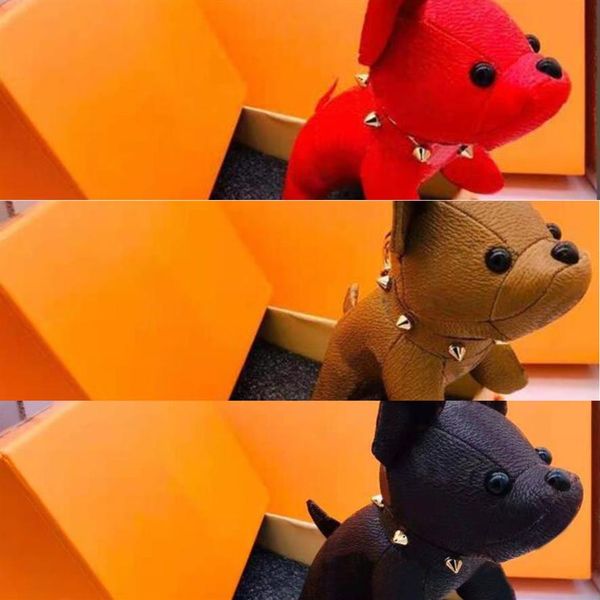 

2022 fashion key chain wallet pendant bag method dog doll pendant key chain 3 colors 291, Red;blue