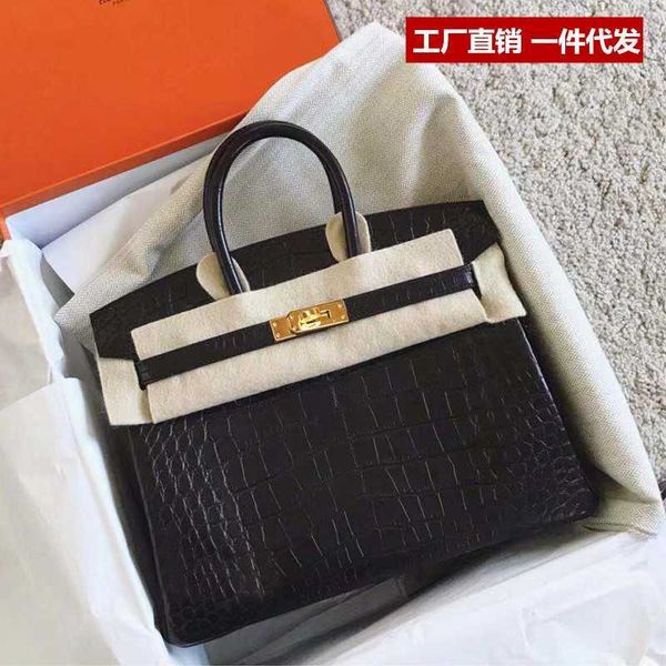 

designer bag birkins mackendalen 2023 alligator pattern head covering cow leather fashionable portable leather for women cz