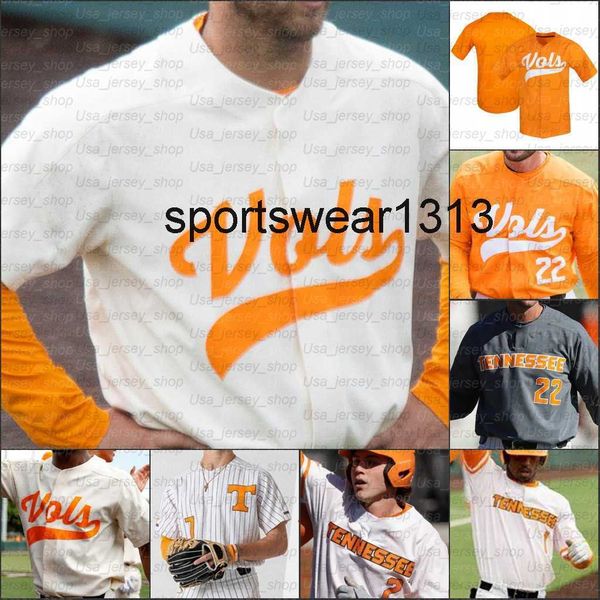 

2021 ncaa tennessee volunteers college baseball jerseys nick senzel beck blade tidwell max ferguson drew gilbert, Blue;black