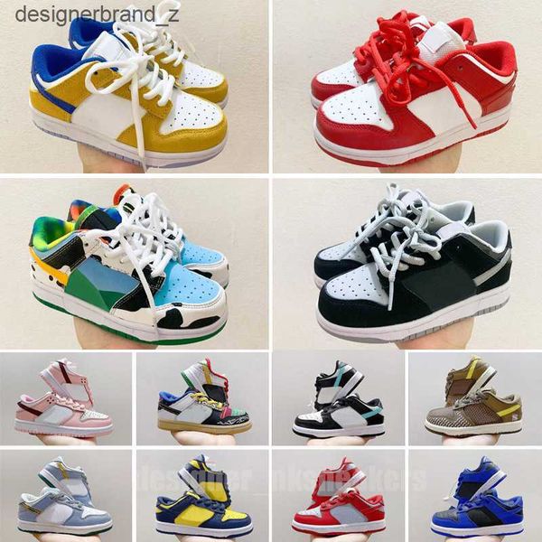 

2023 low sp kids running shoes sneakers university infant boys girl dunks marine syracuse white orange blaze brazil varsity maize 2023, Black