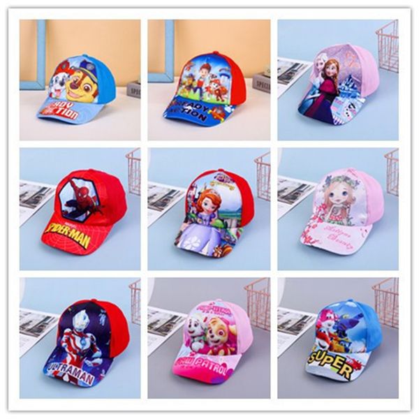

cute baby boys girls cartoon hats fashion children sunscreen baseball caps kids sunshade hat child cap 2-8 years, Yellow