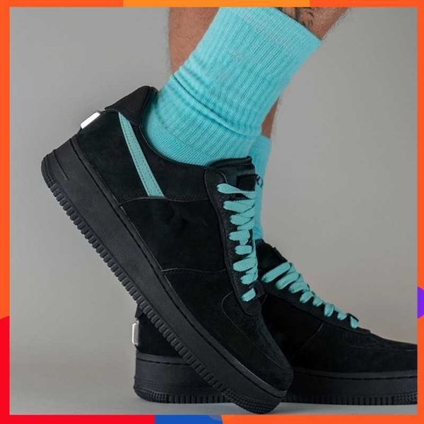 

2023 new tiffany airforces 1 low running shoes black multi color dz1382-001 men women trainers designer sports platform sneakers size 36-45