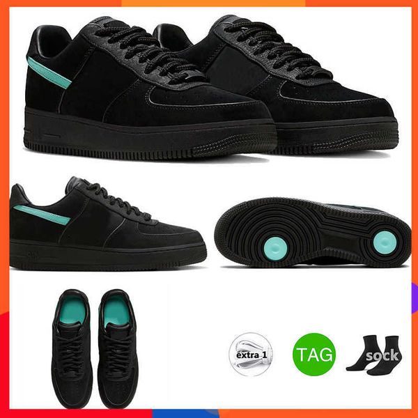 

2023 new tiffany 1 running shoes designer af1 low cut skate 07 trainers 1s black blue mens women dhgate sneakers outdoor sports jogging walk
