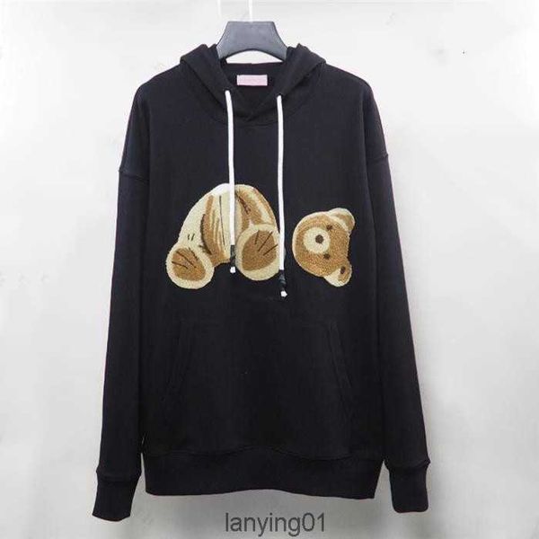 

2021 angels mens womens designers hoodies sweatshirts fashion sweater long sleeve bear hoodie clothing sweaters hip hop palms clothes2tzc, Black