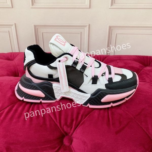 

mens casual shoes designer women travel leather lace-up sneaker fashion running trainers letters woman shoe flat printed gym sneakers size m, Black