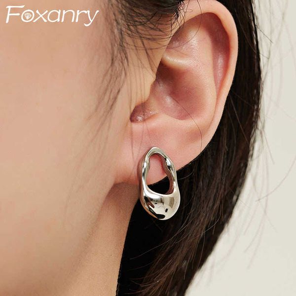 

charm anry prevent allergy silver color d earrings for women couples new fashion simple hollow geometric party jewelry gifts l230315, Golden