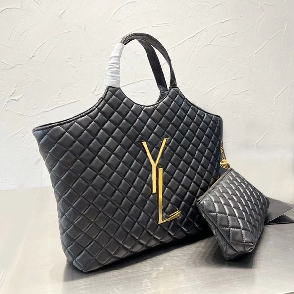 

Icare Maxi Designer Handbags Women Tote Bags Clutch Leather Messenger Black Tassels LOULOU Crossbody Large Totes Fashion Shoulder Bag Purse, Blue