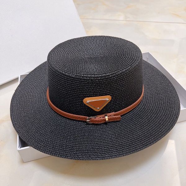 

wide brim straw bucket caps hats fedora for mens womens designer sun protection spring summer fall beach vacation getaway flat headwear with, Blue;gray