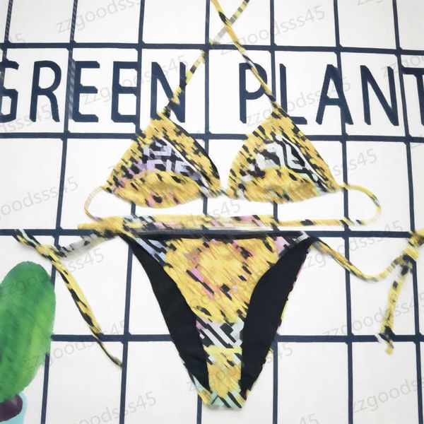 

womens designer bikini swim suit summer fashion breathable embroidery vintage letter panel printed strap swimwear beach bathing suits, White;black