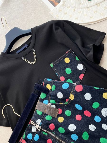 

two piece dress designer2023 two piece dress fashion runway women's two piece dot print skirt suit high waist skirt set outfit tracksui, White