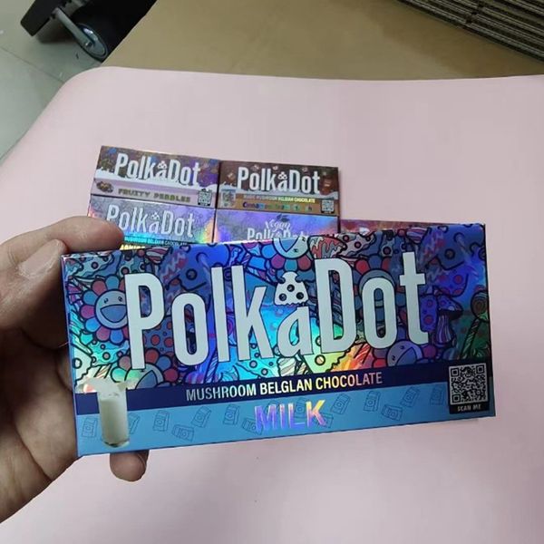 

polkadot chocolate packaging boxes coconut berries cookies&cream magic mushroom polka dot mushroom chocolate bar package milk chocolate gumm