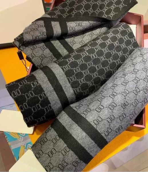 

Echarpe High scarf designer Quality Silk Wool Cotton 4 Seasonal Scarves Men's and Women's Long-necked Clo