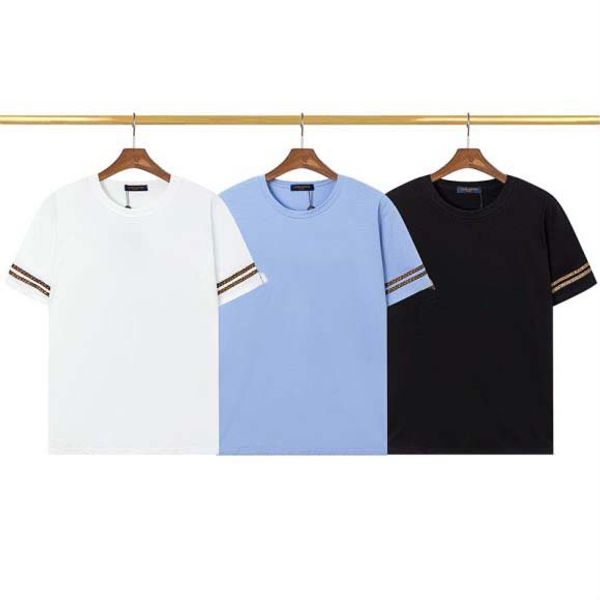 

classic designer luxury tees males and females short sleeve tshirts cotton crew neck men's t-shirt fashion streetwear tee, White;black