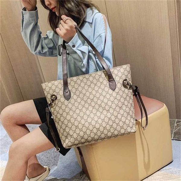 

handbag 2023 fashion women's bag leather quality handbag atmosphere korean version simple and portable shoulder tote women's large