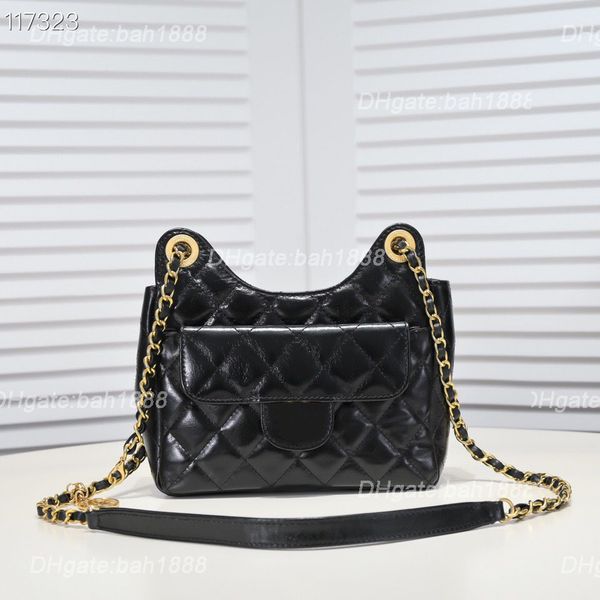 

new women's bag luxury designer 22p handbag fashion oil wax vagrant bag chain strap shoulder bag retro messenger bag classic rhombus ba