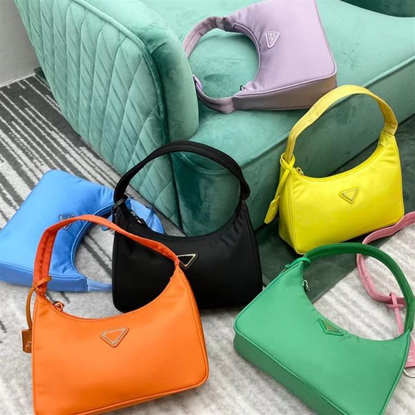 

2021 nylon tote bag leather shoulder bag designer luxury handbag stylish armpit bag whole182n