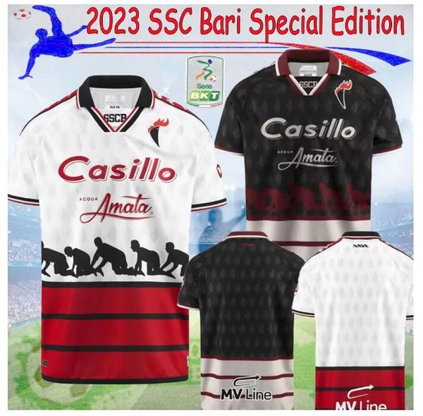 

2023 ssc bari special edition soccer jerseys societa sportiva calcio bari 23 24 botta cheddira maiello esposito benali special men football, Black;yellow