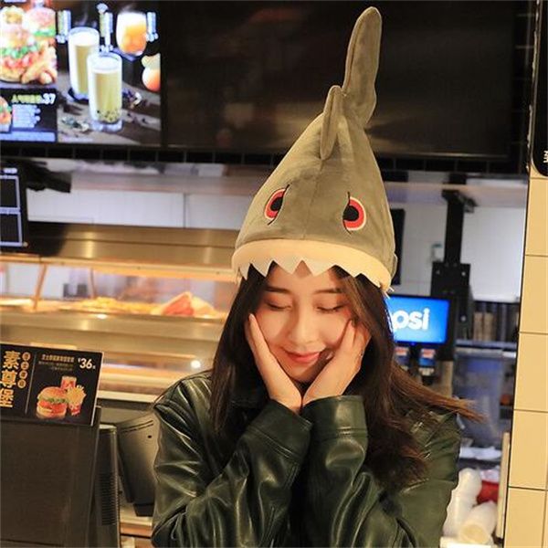 

singing and wagging tail electric shark hat birthday gift funny sand sculpture fishtail hat funny toy gc1973, Yellow
