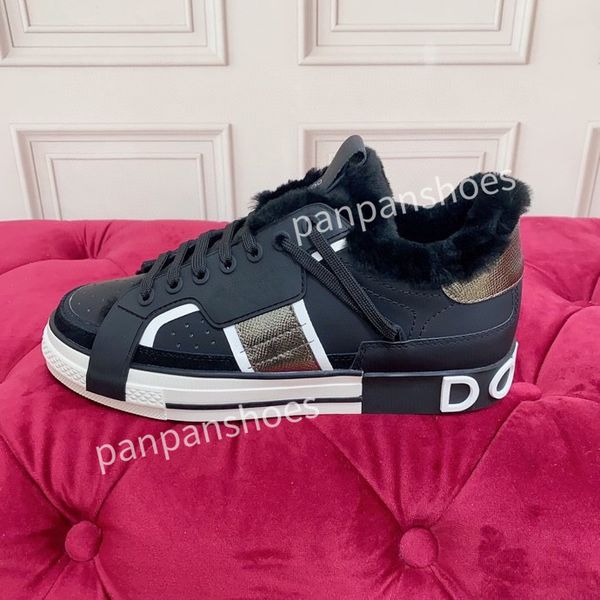 

2023new womens travel leather lace-up sneaker cowhide fashion designer running trainers letters woman shoe platform men gym sneakers, Black