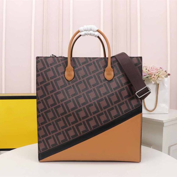 

designer bag 7a quality letter tote large capacity handbag briefcase leather inlaid diagonally