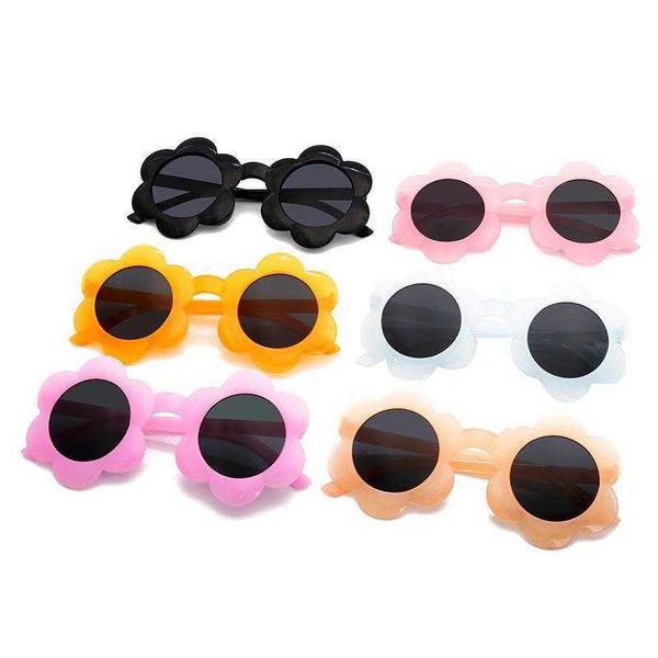 

cloud edge round frame sunflower sunglasses boys and girls flower childrens, Blue