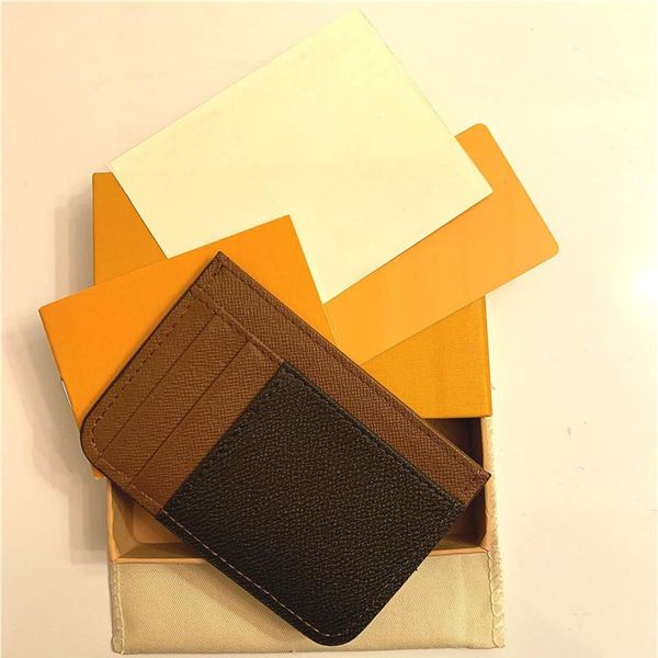 

designer card holder wallet mens womens luxury leather holders black purses small wallets purse297h, Brown;gray