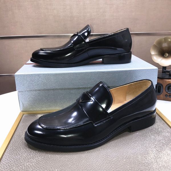 

new arrival mens oxfords dress shoes gommino driving formal business high-end cowhide casual shoe size 38-45, Black
