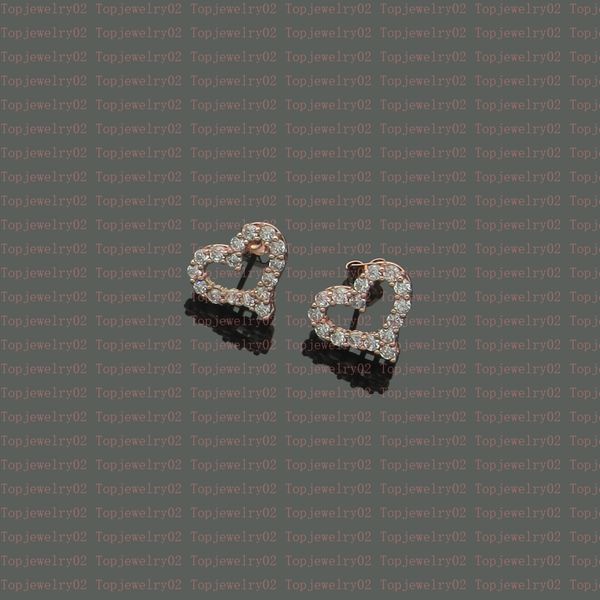 

double link chain stud 18k gold plated luxury brand designer letter heart earrings luxury women minimalist earrings wedding jewelry, Golden;silver