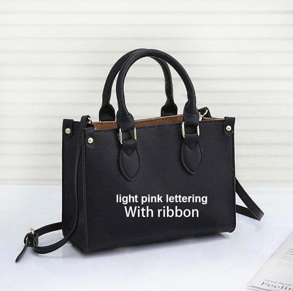 

handbag women luxurys designers bags 2021 4-color casual travel ribbon tote bag pu material fashion shoulder bag's wallet 208# 25-19-11
