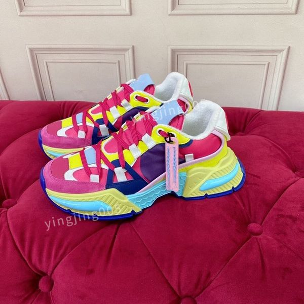 

2023new fashion casual shoes designer lace-up women sneaker travel leather fashion lady flat running trainers letters woman shoe platform me, Black