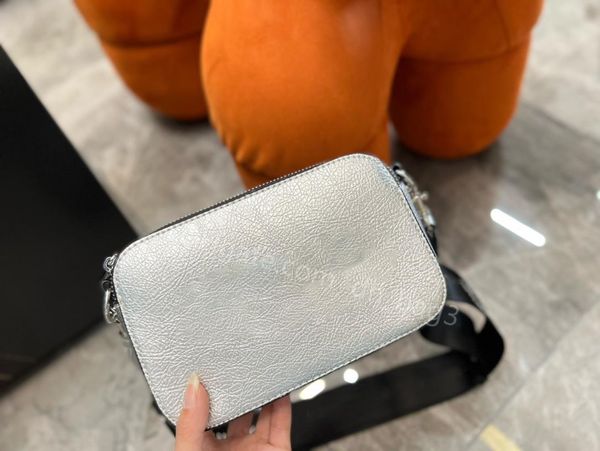 

fashion camera bag designer women's bag white crossbody bag handbag one shoulder bag box bag zipper leather alphabet logo casual p larg