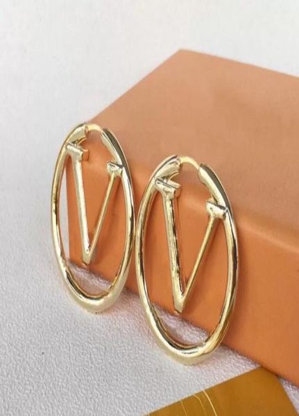 

2021 designer earrings fashion gold hoop earrings for lady women party earring new wedding lovers gift engagement jewelry for 3830324, Golden;silver