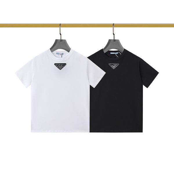 

men's t-shirts designer t shirts round neck casual couple cotton short-sleeved t-shirt for women men basic top, White;black