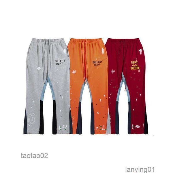 

fashion galleries 2023 pants sports pant dept mens brand hand-painted splash-ink graffiti loose high street men's casual for loversi8q5, Black