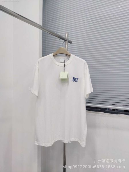 

correct version b burbry luxury designer of 23ss bu home logo printed t-shirt high street casual versatile lovers same ins, White;black