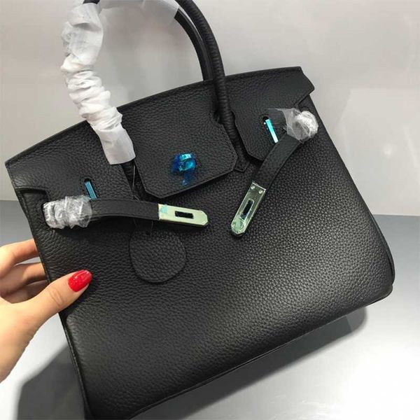 

designer bag birkin super fire 30 only women's litchi grain cow leather women's leather one shoulder straddle handbag cz
