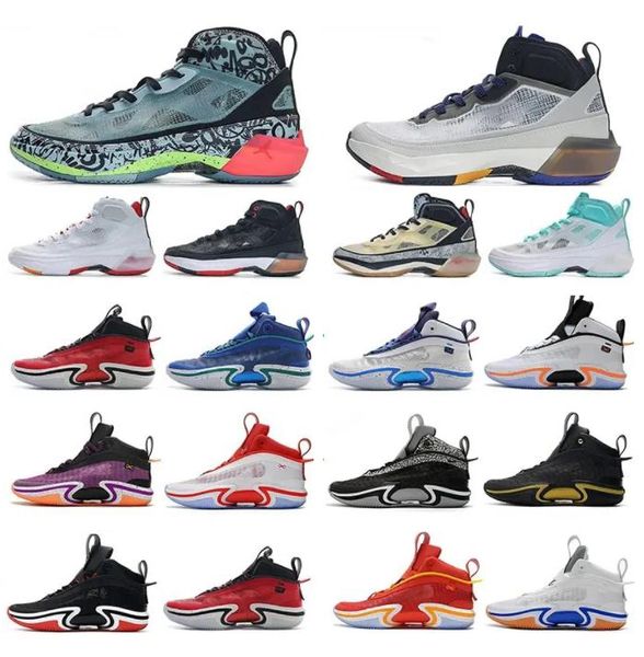 

basketball shoes new jumpman 36 37s casual shoes mens canvas red thunder university blue pink cactus jack men women trainers outdoor sports