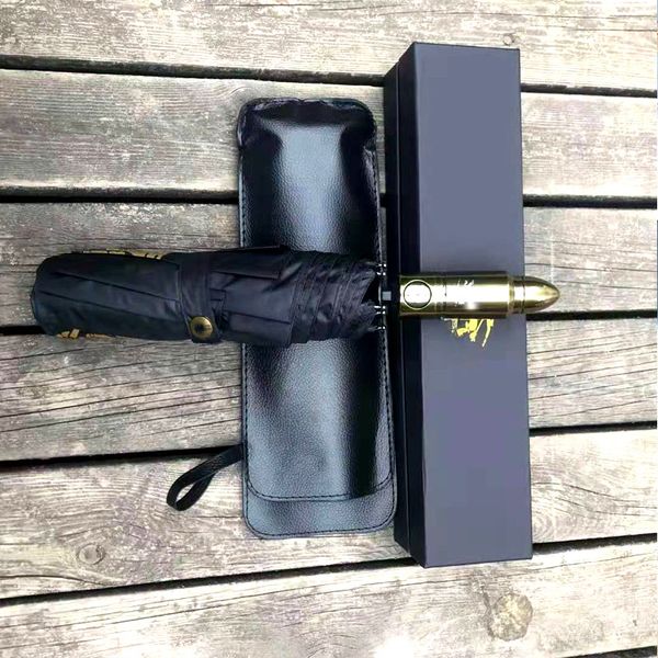 

Classic designer black fashionable automatic folding UV protection sun umbrella dual-use fashion