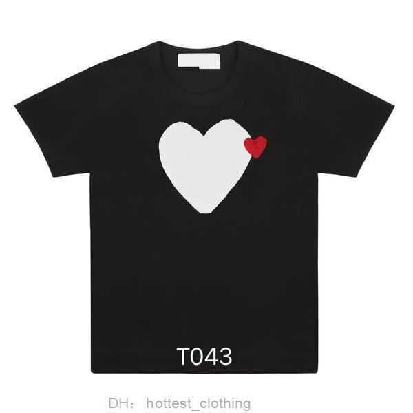 

men's t-shirts fashion mens play t shirt cdg designer hearts casual women s des badge garcons 16 aaan, White;black