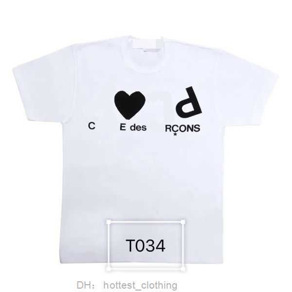 

men's t-shirts fashion mens play t shirt cdg designer hearts casual women s des badge garcons 11 opzx, White;black