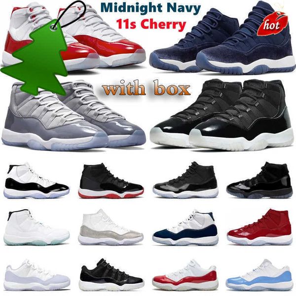 

with ogs box jumpman 11 cherry basketball shoes midnight navy woman mens 11s retro space jam cool grey low pure violet bred