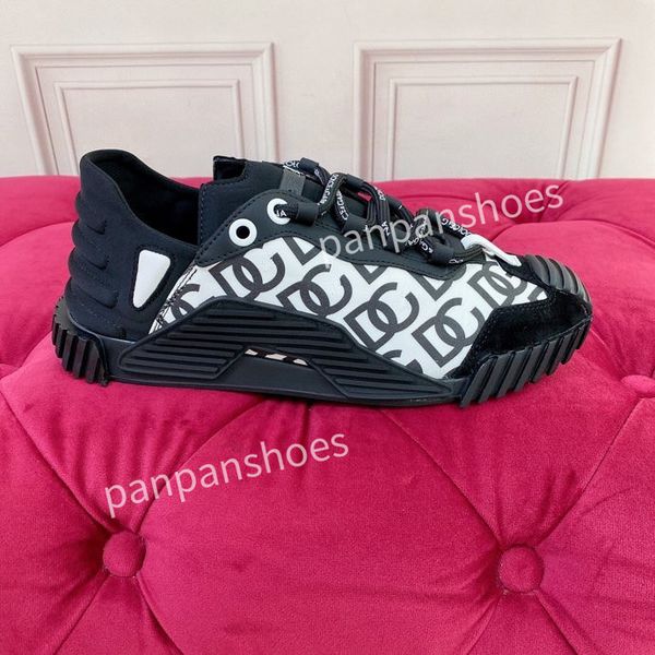 

mens designer casual shoes women men leather lace up oversized luxury suede trainers mens womens platform, Black