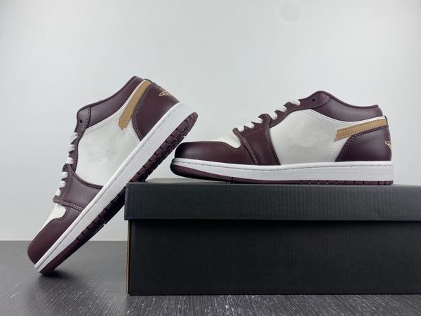 

new jumpman 1s brown kelp-sail basketball shoes mens designer shoes 1 low sports sneakers original quality ship with box size eu40-46