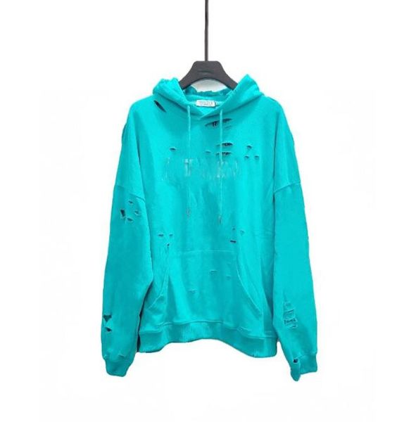 

oversize rip hole women men designer hoodies fashion long sleeve paris streetwear couple sweatshirts hip hop male hoodie balencaigaity psao, Black